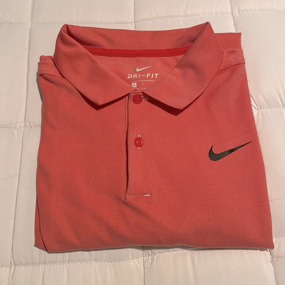 Nike Dri-Fit Coral/Red Polo